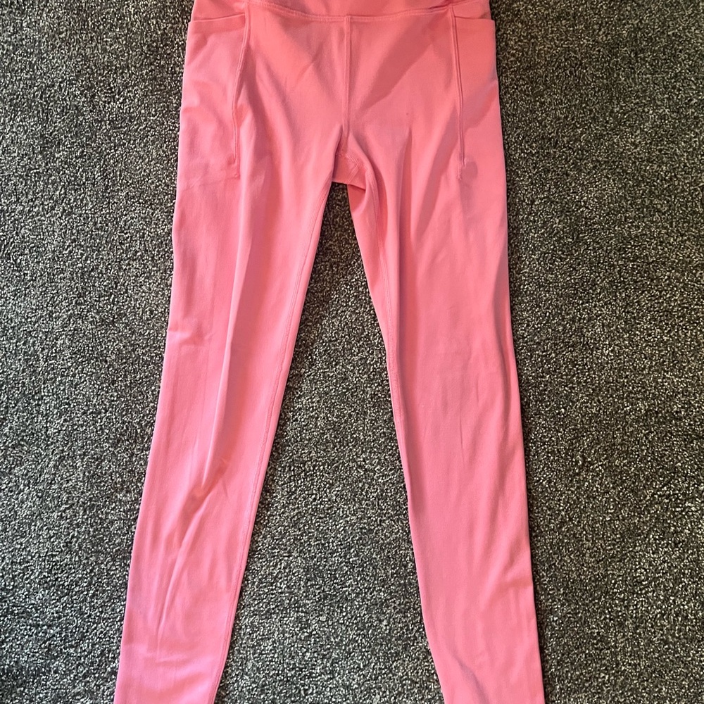 Athleta Girl High Rise Pink Leggings